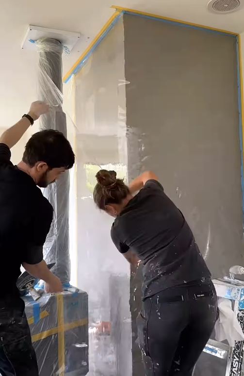 Plastering finish detail